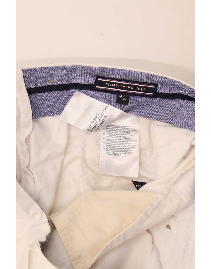 Tommy Hilfiger Slim Chino-Hose für Herren, W34, L32, Weiß