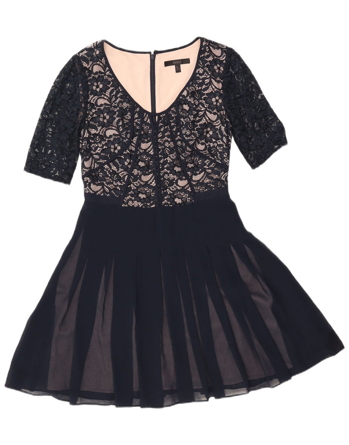 Coast Damen-Spitzenkleid in A-Linie, Größe S, Marineblau, Polyamid