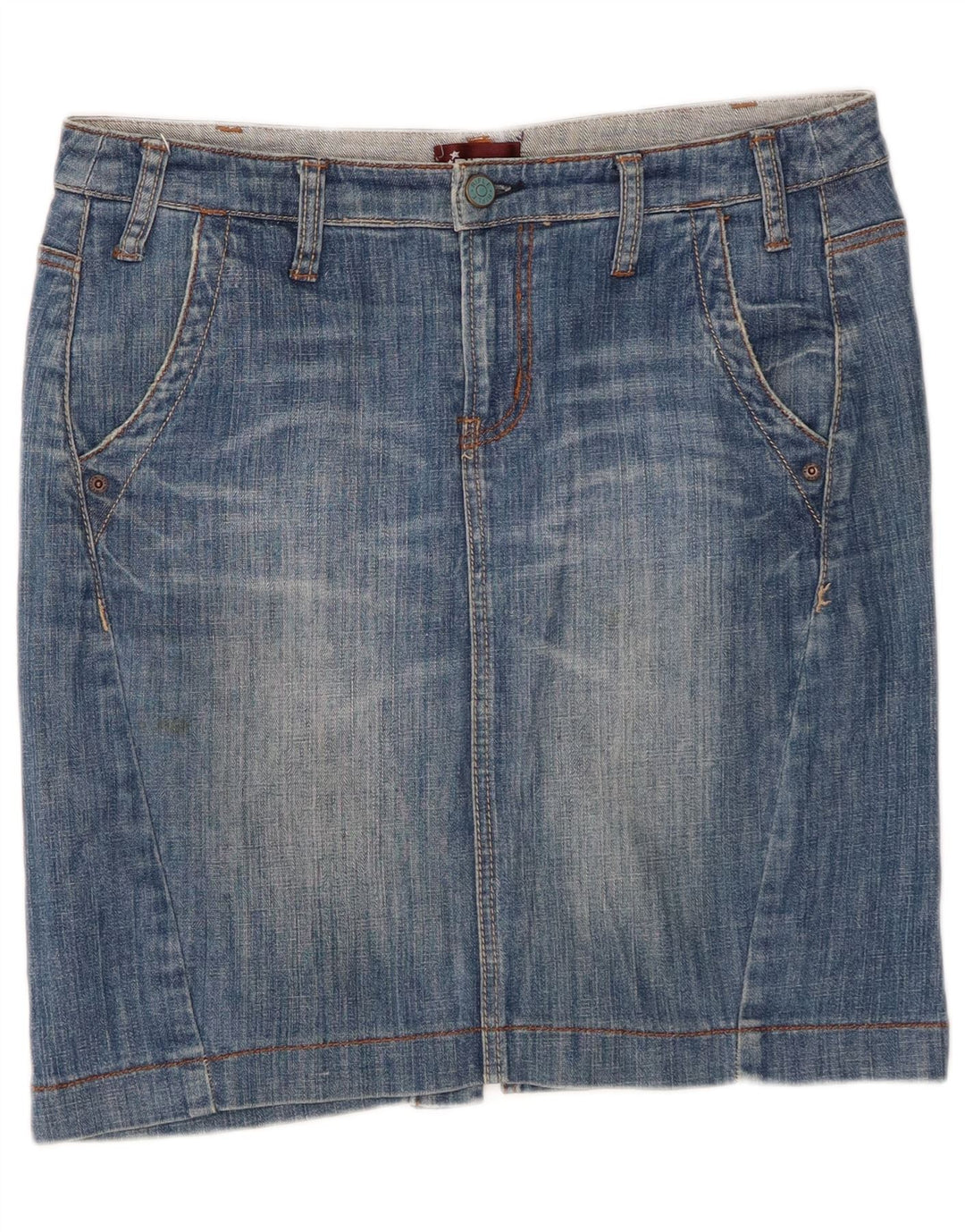 RIFLE Damen Mini-Jeansrock W29 mittelblaue Baumwolle