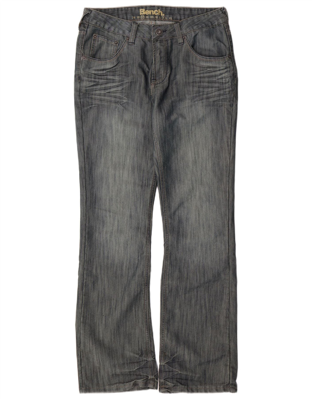 BENCH Herren-Bootcut-Jeans mit normaler Passform, W32, L31, blaue Baumwolle