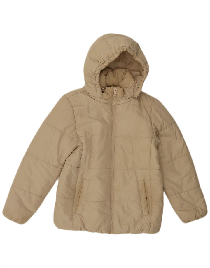 Marks & Spencer Wattierte Damenjacke mit Kapuze, UK 12, Mittel, gebrochenes Weiß