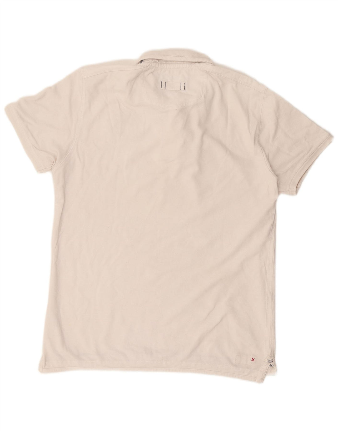 Fat Face Herren-Poloshirt mit Grafik, groß, aus weißer Baumwolle