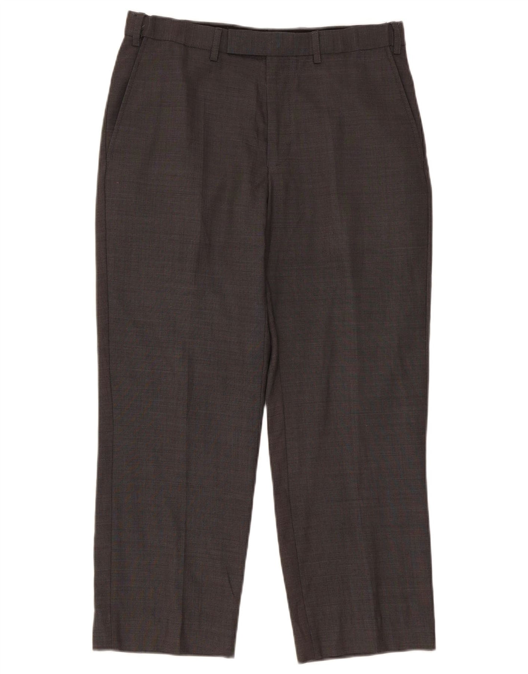 Marks & Spencer Herren-Anzughose mit maßgeschneiderter Passform, gerade, W32, L26, graue Wolle