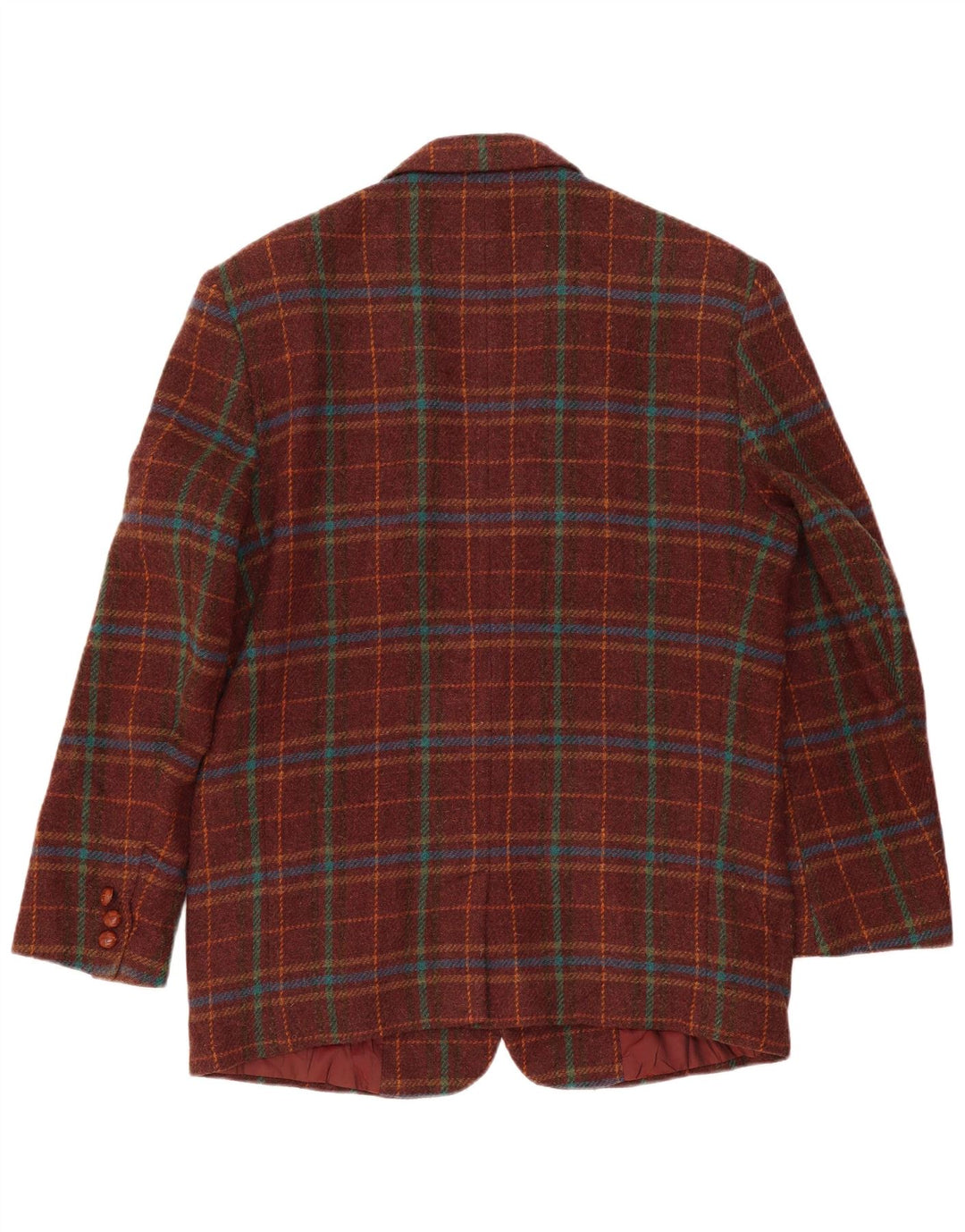 Sisley Herren-Blazer mit 2 Knöpfen, UK 42, XL, Burgunderrot, kariert, klassisch