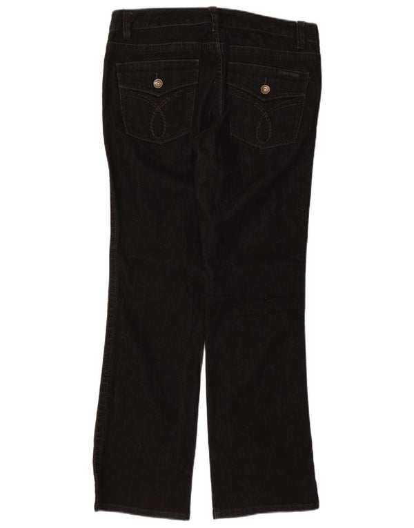 Calvin Klein Damen Bootcut Jeans US 12 Large W34 L32 Schwarz Baumwolle