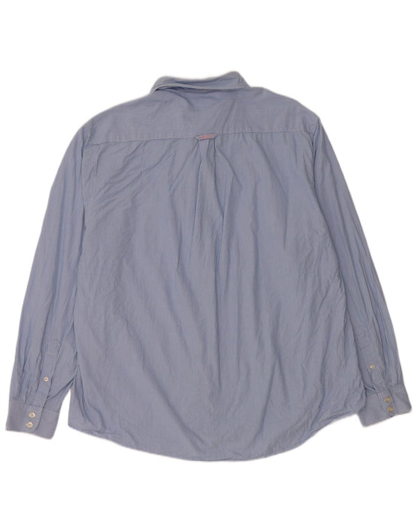 Crew Clothing Herren-Hemd mit klassischer Passform, 3XL, blau gestreift, Baumwolle