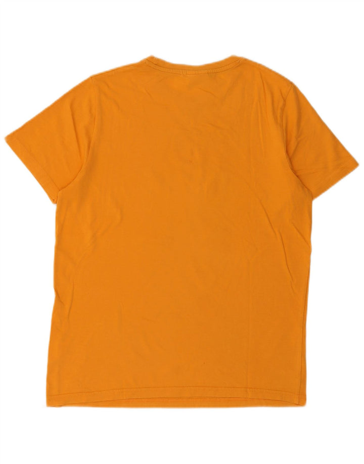 Ellesse Herren-T-Shirt mit Grafik, Größe S, gelbe Baumwolle
