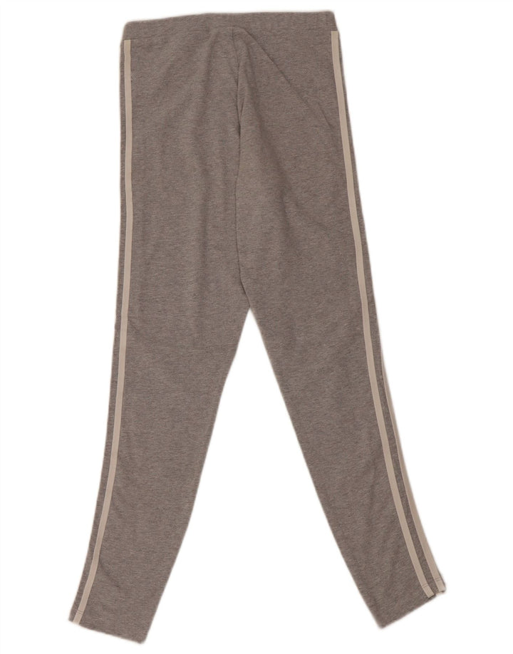 Adidas Damen Leggings UK 8 Small Graue Baumwolle