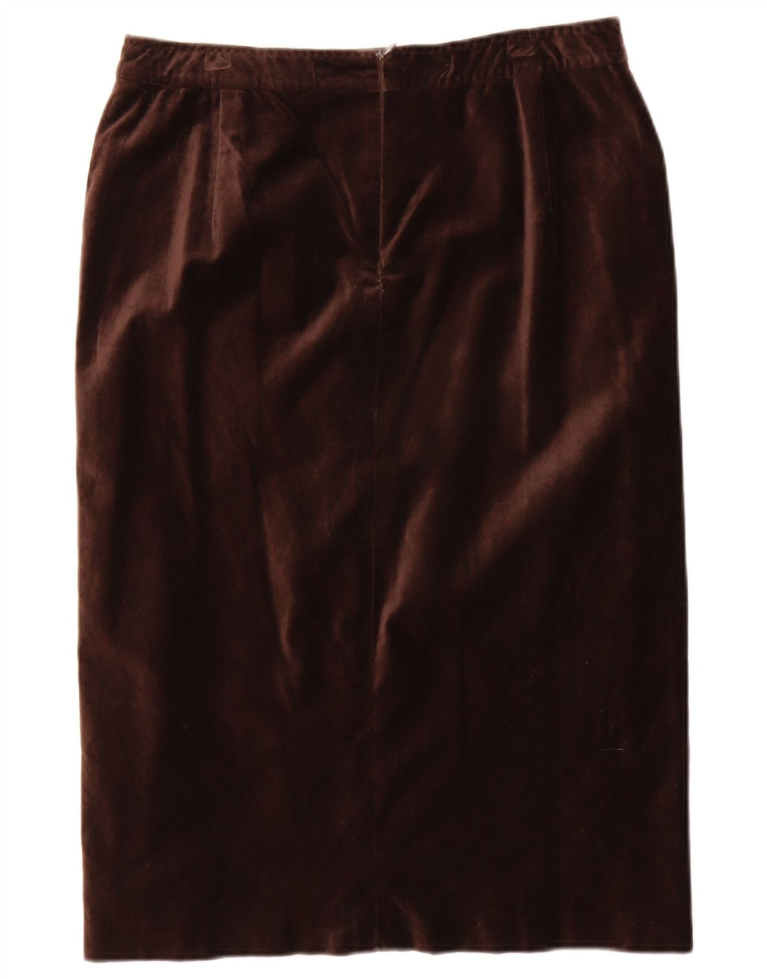 Gerader Rock aus Samt für Damen von Max Mara, W30, mittelbraune Baumwolle