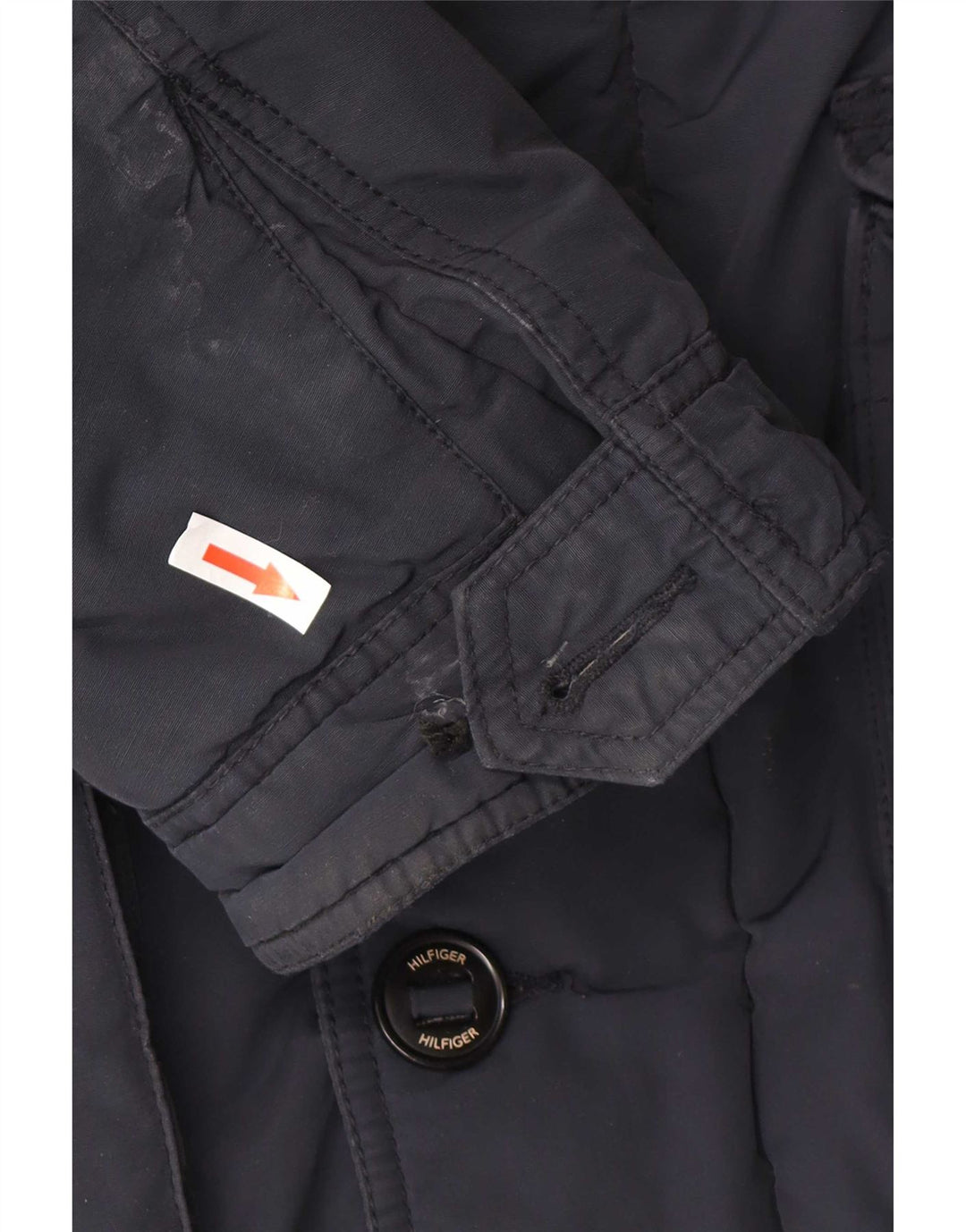 Tommy Hilfiger Herren-Jacke mit Kapuze, gepolstert, Größe 40, Marineblau