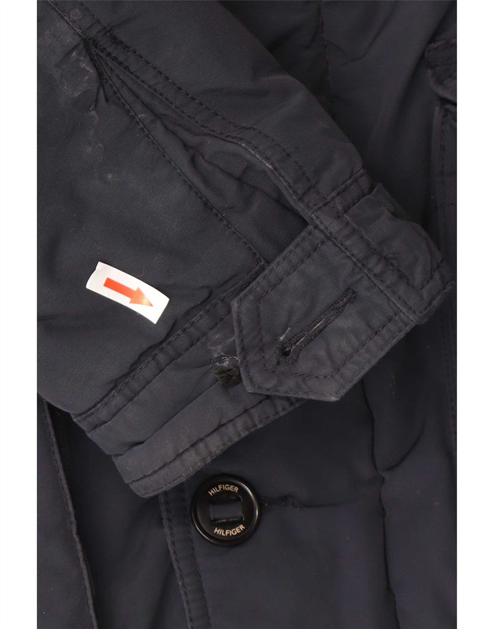 Tommy Hilfiger Herren-Jacke mit Kapuze, gepolstert, Größe 40, Marineblau