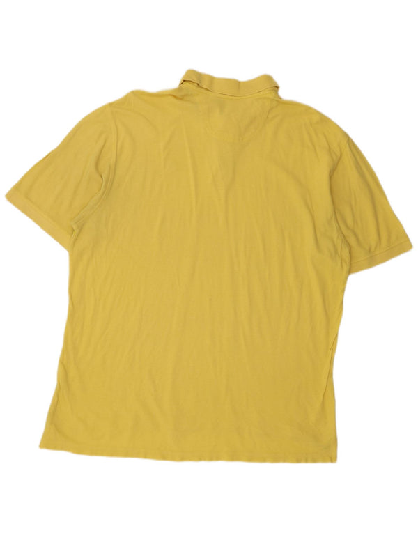 Izod Mens Polo Shirt XL Yellow Cotton