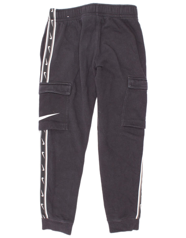 Nike Boys Graphic Cargo Tracksuit Trousers Joggers 8-9 Years Small Black