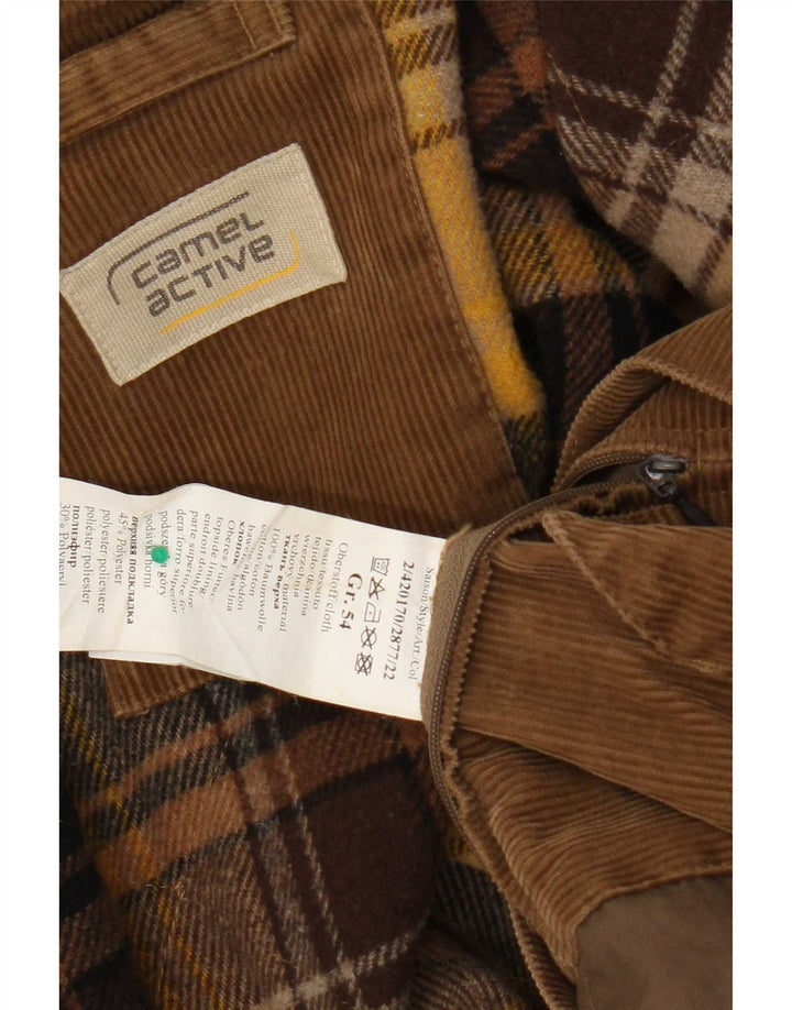 Camel Active Herren Cordjacke IT 54 XL Beige Baumwolle