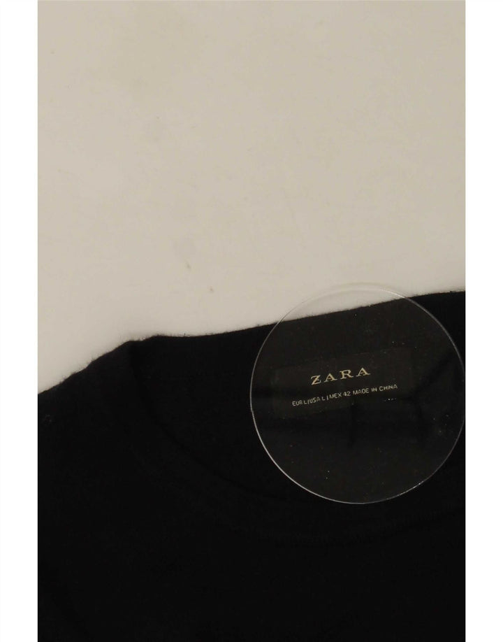 Zara Herren-Pullover mit Rundhalsausschnitt, Größe L, Marineblau