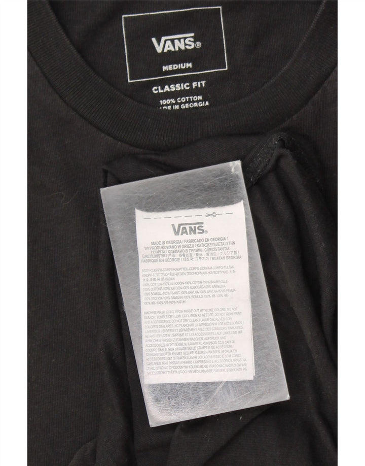 VANS Herren-Oberteil mit klassischer Passform, langärmlig, mittelschwarze Baumwolle