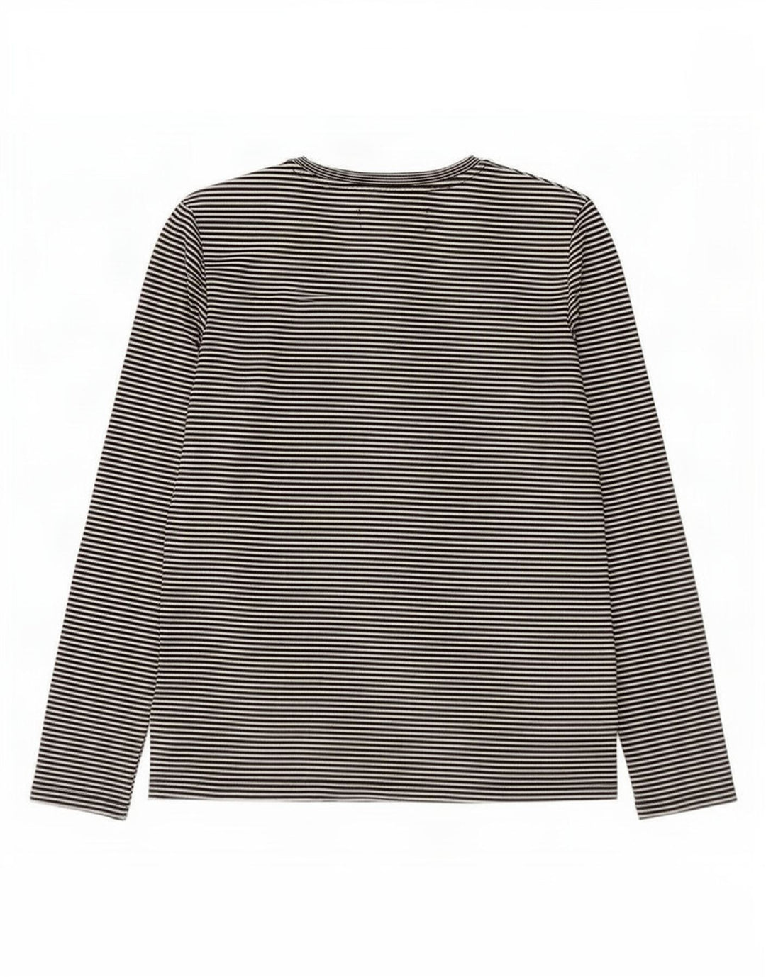 Superdry Damen Graphic Top Langarm UK 12 Medium Schwarz gestreift