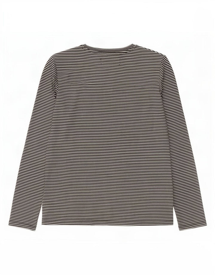 Superdry Damen Graphic Top Langarm UK 12 Medium Schwarz gestreift