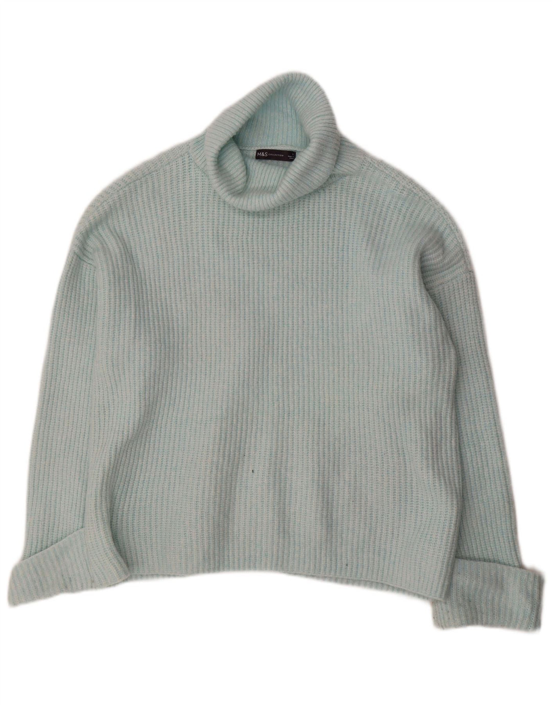 Marks & Spencer Damen-Pullover, übergroß, Rollkragenpullover, Gr. 40, Größe L, Blau
