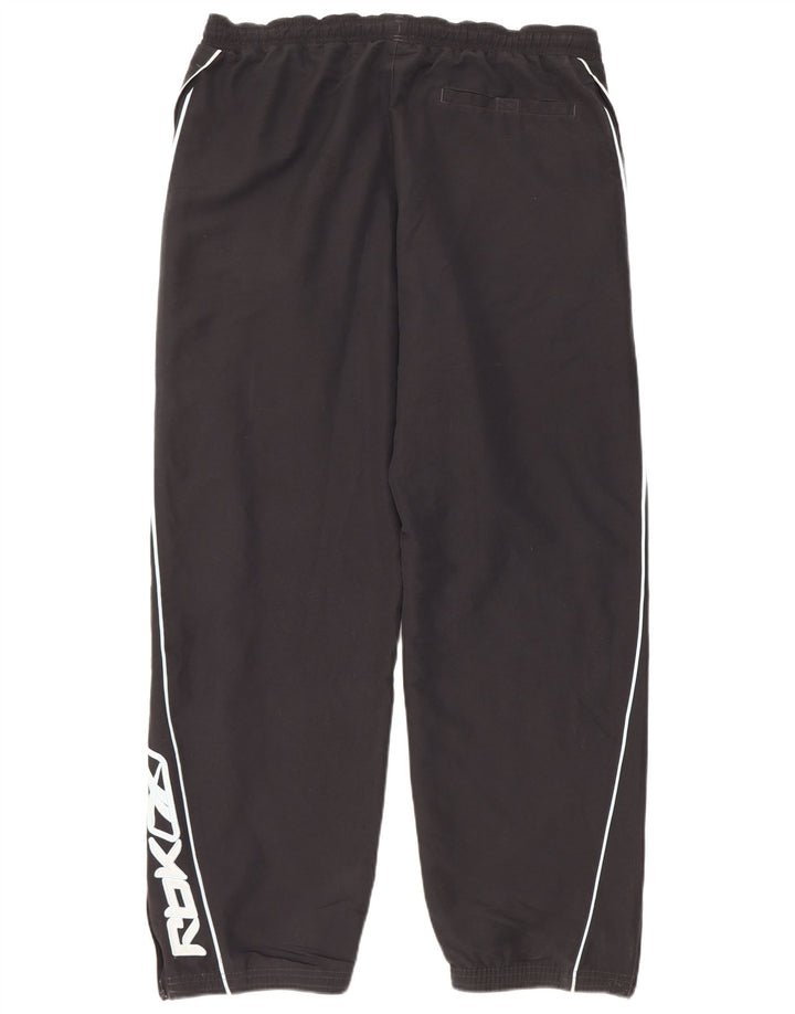 Reebok Herren-Trainingsanzug mit Grafik, Jogginghose, Größe L, Schwarz, Polyester