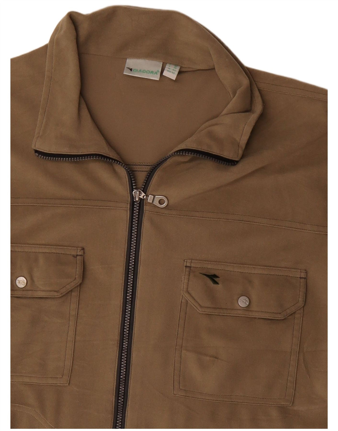 Diadora Herren-Trainingsanzug-Top-Jacke UK 44 XL Beige