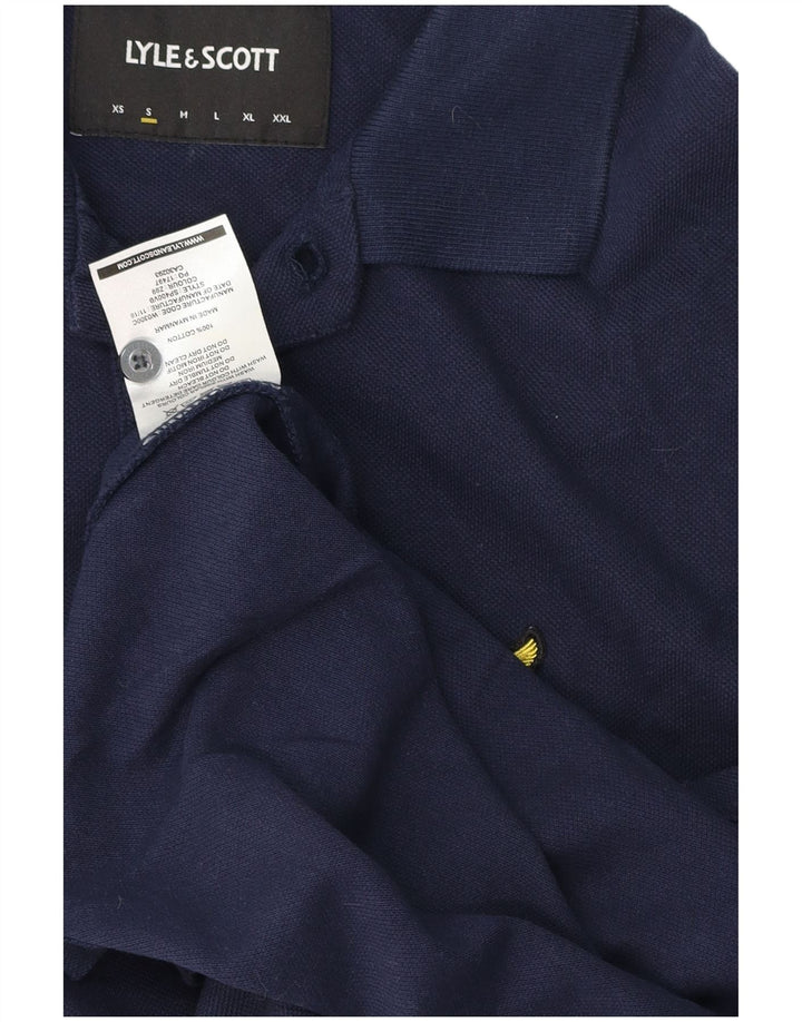 Lyle & Scott Herren-Poloshirt, Größe S, marineblau, Baumwolle