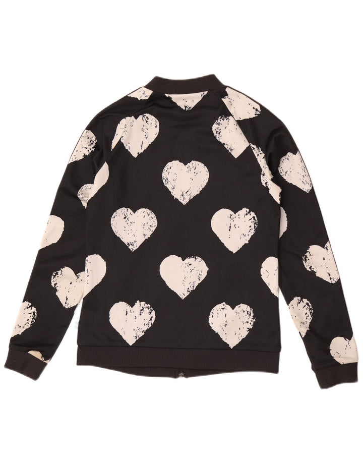 Adidas Damen Graphic Trainingsanzug Top Jacke IT 42 Medium Black Heart