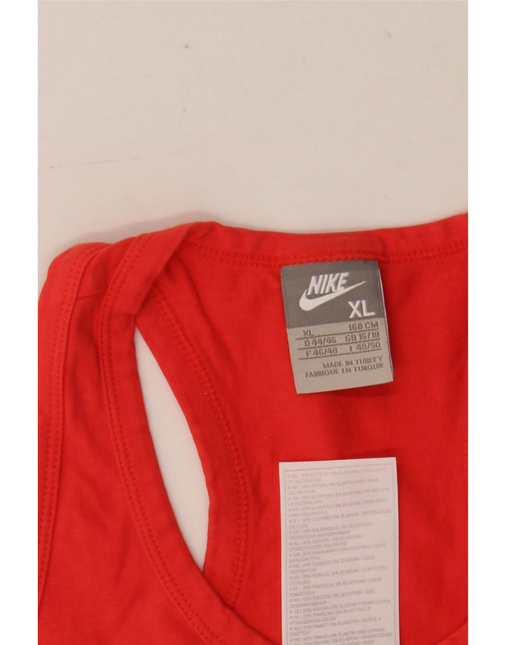 Nike Damen Jersey-Trägershirt UK 16/18 XL, rote Baumwolle