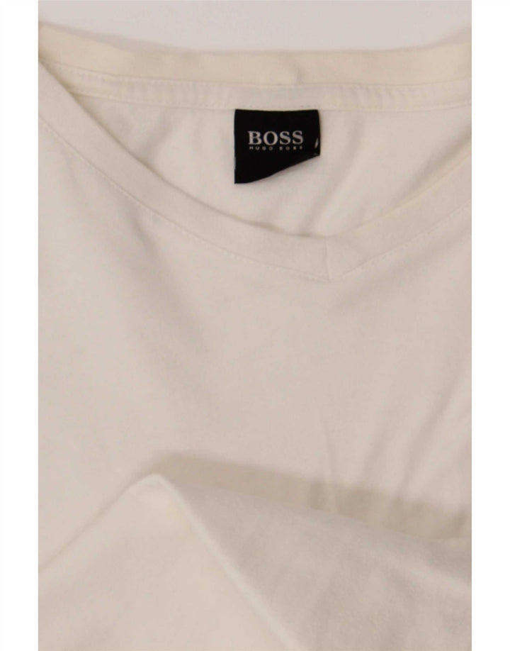Hugo Boss Herren T-Shirt Top XL Weiße Baumwolle