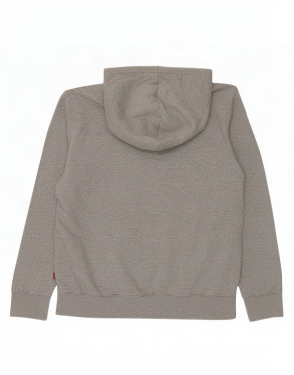 Levi's Herren-Kapuzenpullover mit Standard-Grafik, Größe L, aus grauer Baumwolle