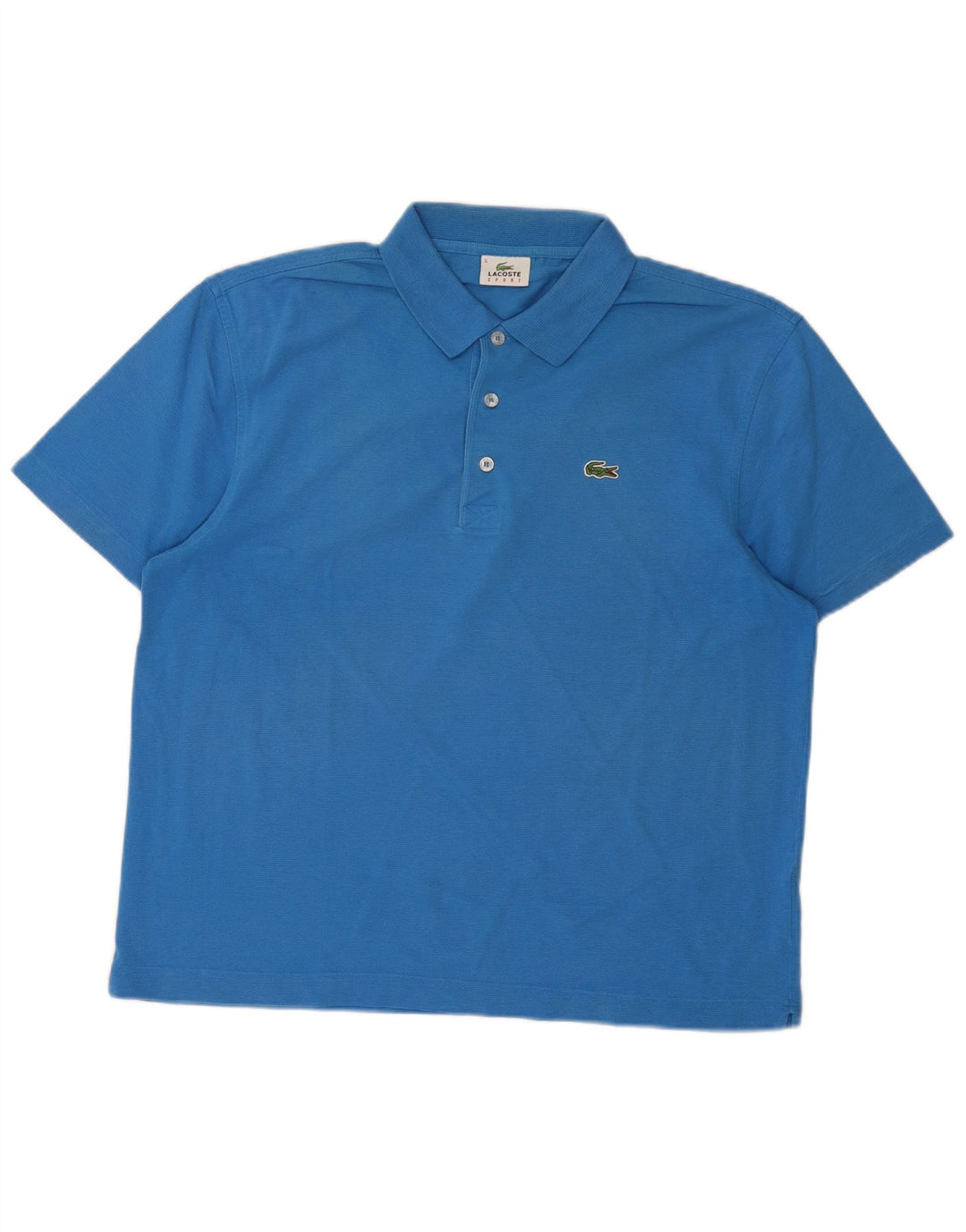 Lacoste Herren-Poloshirt, Größe 5, groß, blaue Baumwolle