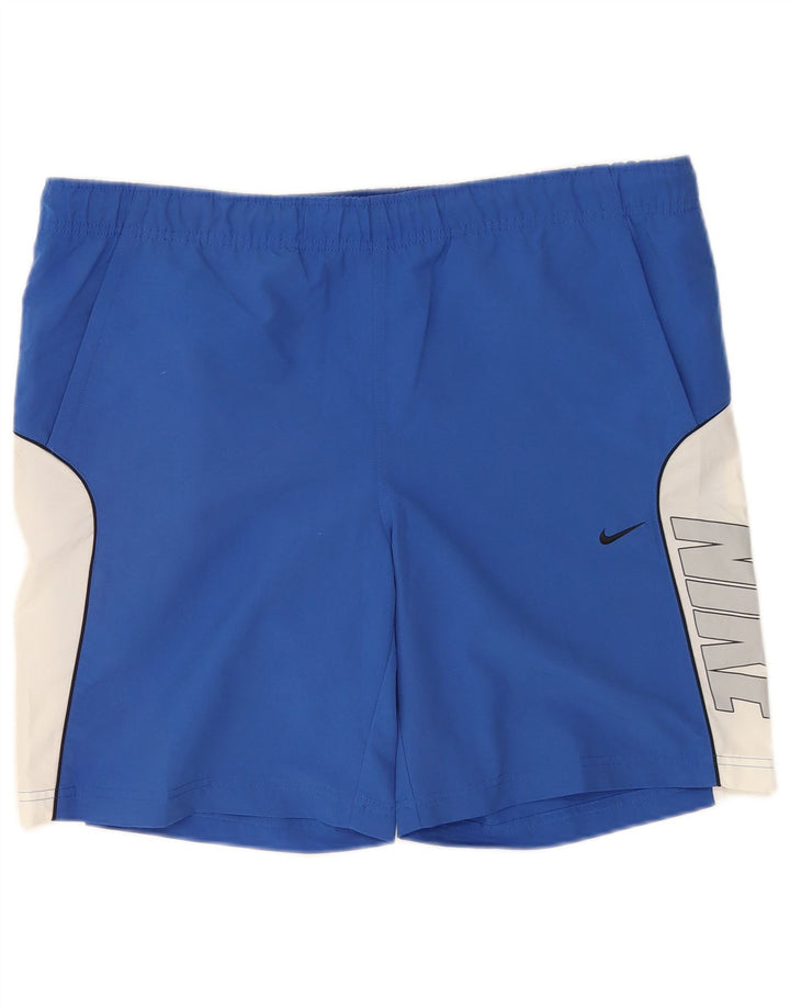 Nike Herren-Sportshorts mit Grafik, Mittelblaues Farbblock-Polyester