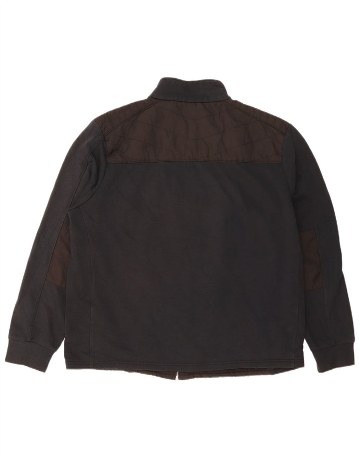 Marks & Spencer Herren Blue Harbour Bomberjacke UK 42 XL Brauner Farbblock