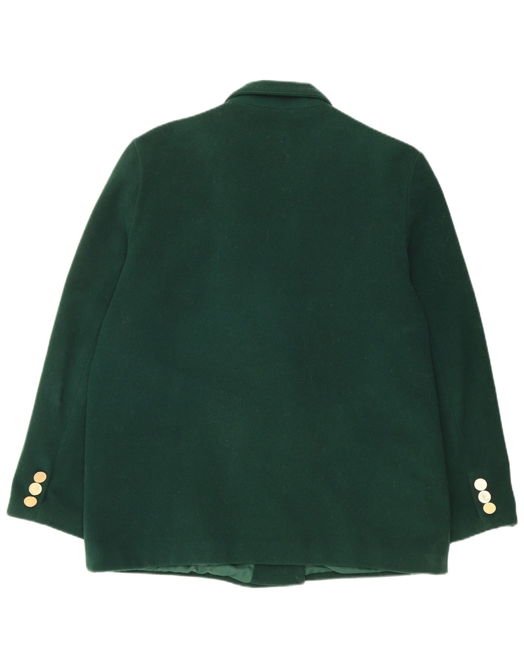 Vintage Damen Zweireihige Blazerjacke UK 18 XL Grüne Wolle