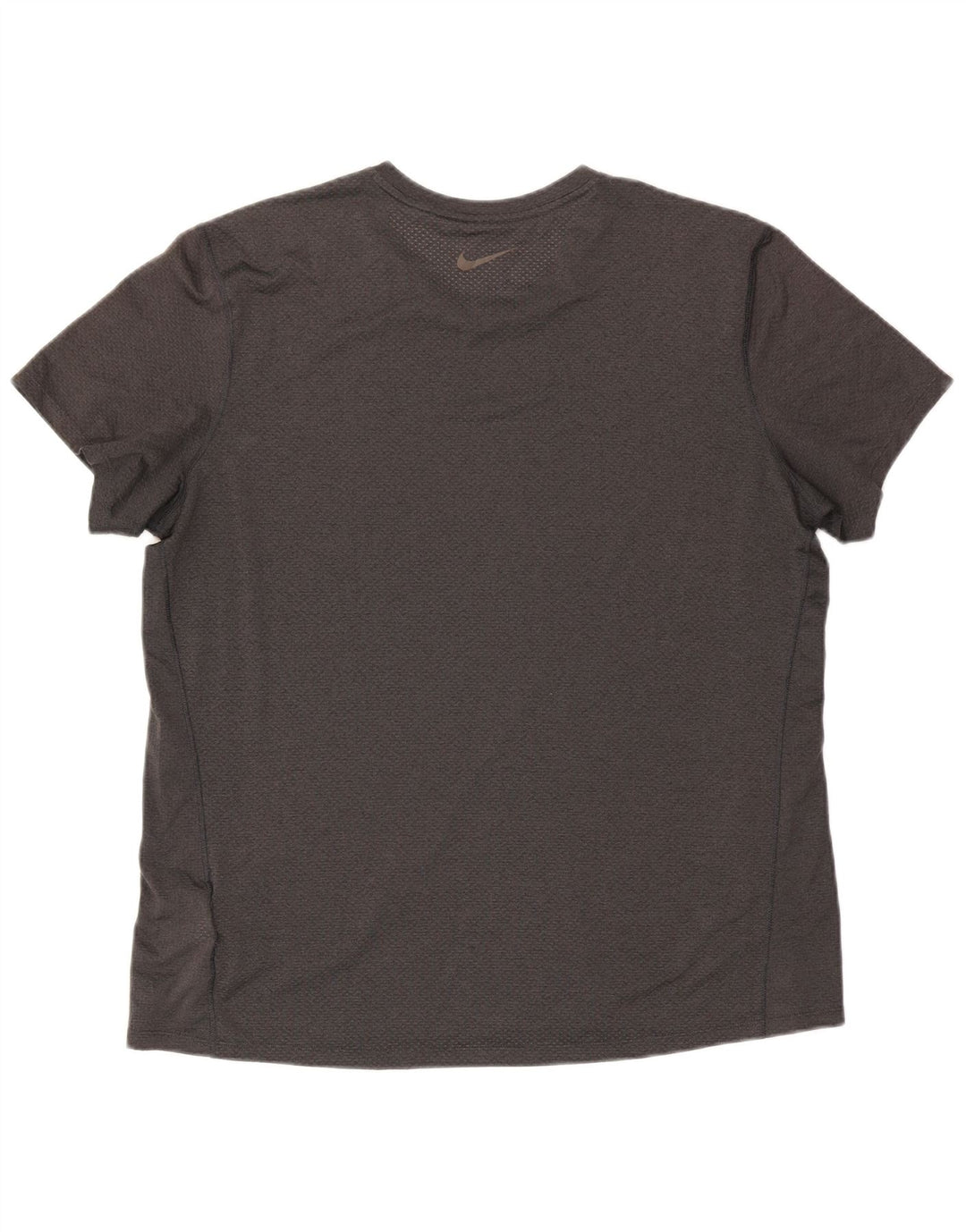 Nike Herren Dri Fit T-Shirt Top XL Graues Colourblock-Polyester