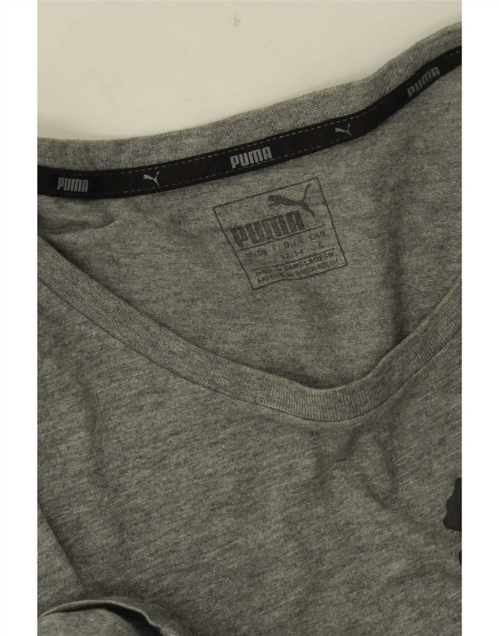 Puma Herren Grafik T-Shirt Top Large Grau