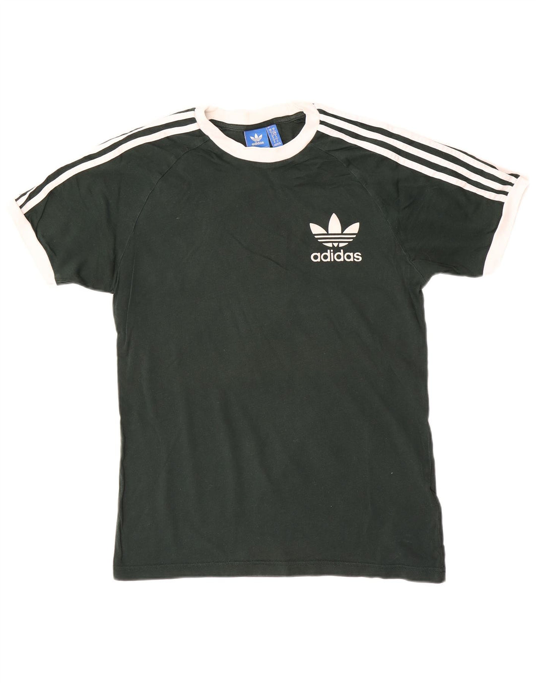 Adidas Herren Grafik-T-Shirt aus mittelgrüner Baumwolle