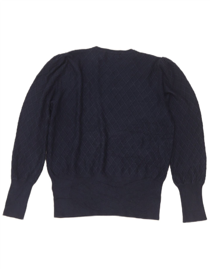 Marks & Spencer Damen-Pullover mit Rundhalsausschnitt, Gr. 12, mittleres Marineblau