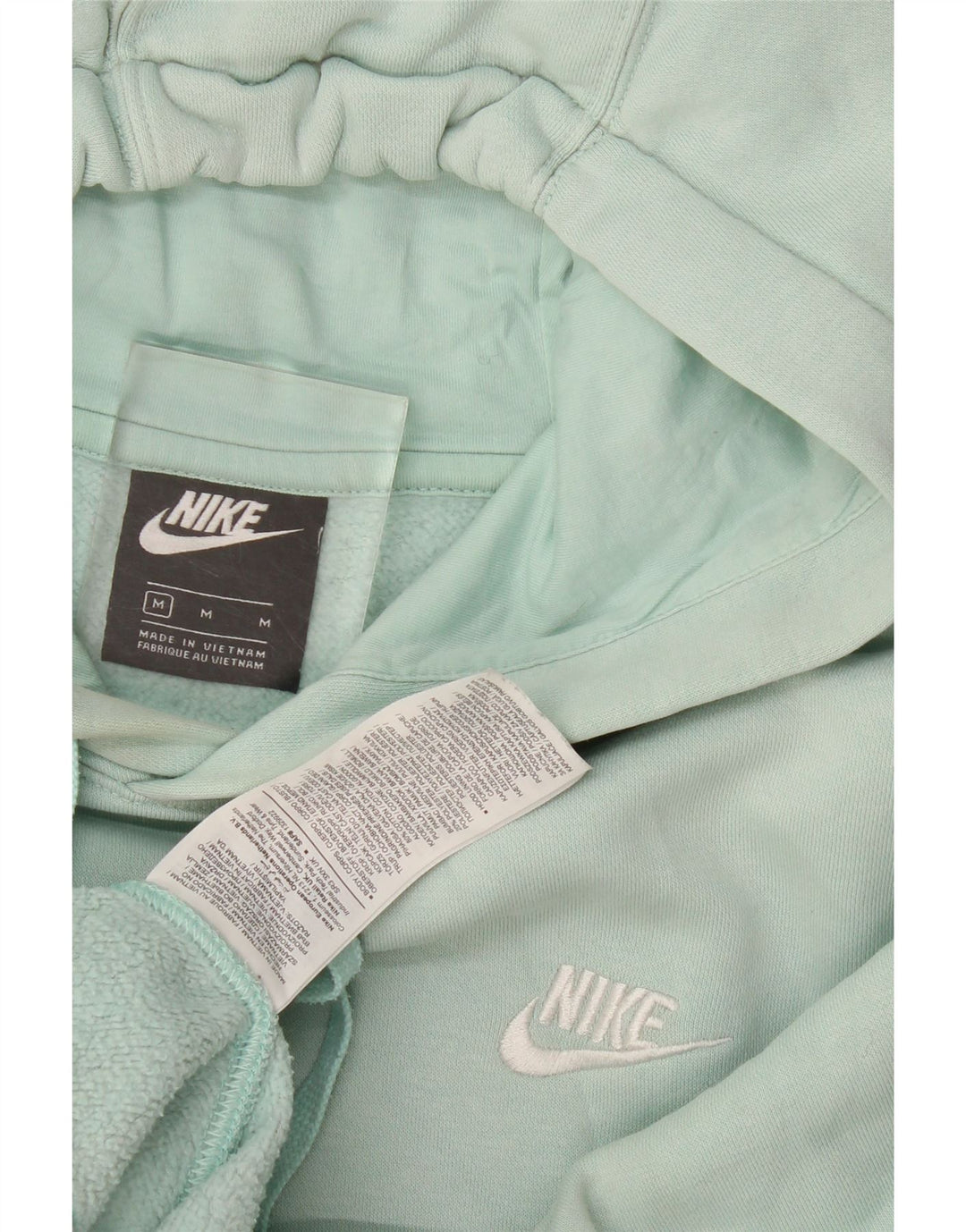Nike Damen Kapuzenpullover UK 14 Mittelgrüne Baumwolle