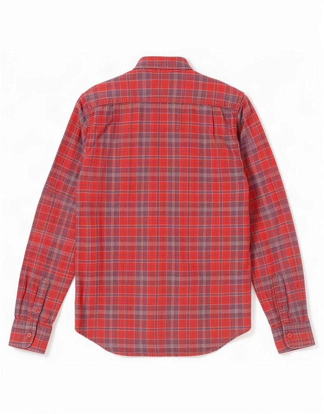Superdry Herren-Flanellhemd, groß, rot kariert, Baumwolle