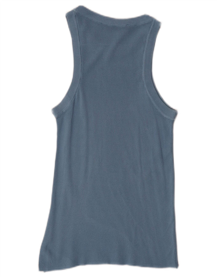 Zara Damen Weste Top UK 8 Small Blau
