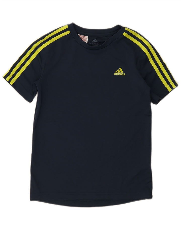 Adidas Jungen Aeroready T-Shirt Top 9-10 Jahre Marineblau Polyester