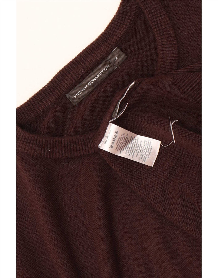 French Connection Herren-Pullover mit Rundhalsausschnitt, reguläre Passform, mittleres Kastanienbraun