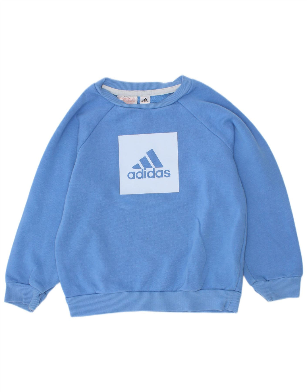 Adidas Jungen Grafik-Sweatshirt-Pullover, 2–3 Jahre, blaue Baumwolle