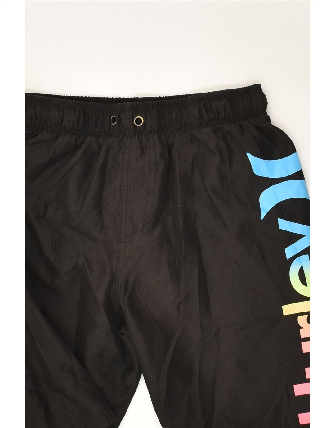 HURLEY Boys Graphic Sport Shorts 10-11 Years Medium Black Polyester Vintage Hurley and Second-Hand Hurley from Messina Hembry 