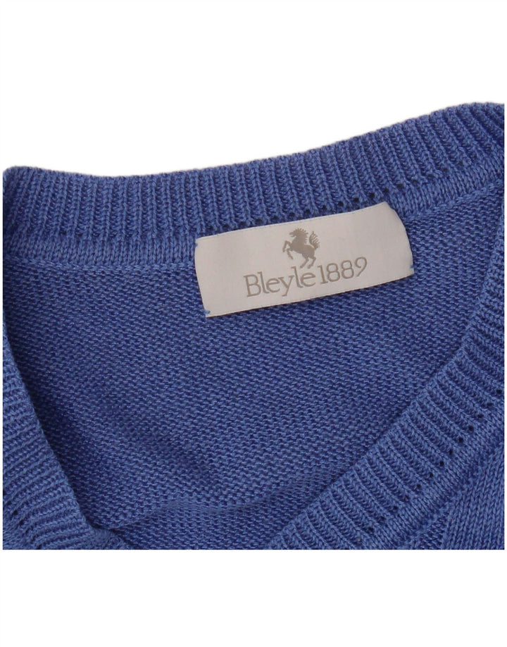Bleyle Herren-Pullover mit entspannter Passform und V-Ausschnitt, Größe S, Blau