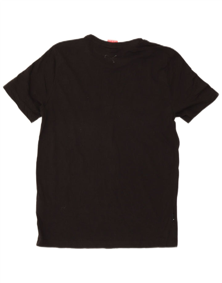 Puma Herren Grafik T-Shirt Top Small Schwarz Baumwolle