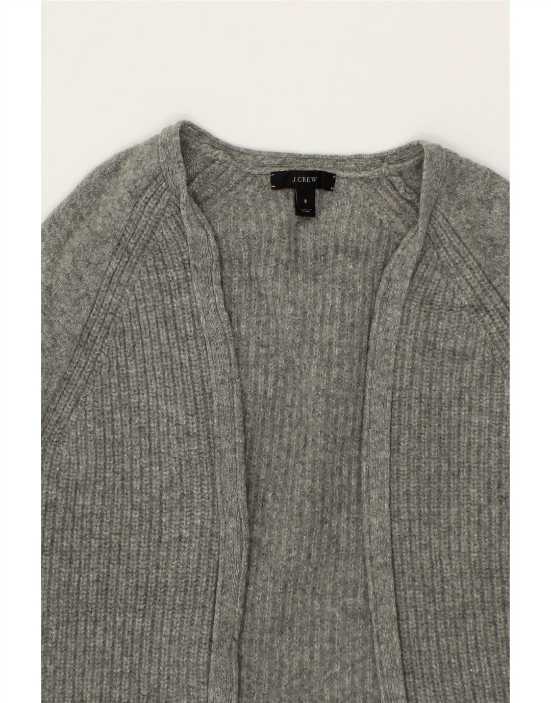 J. CREW Womens Open Cardigan Sweater UK 10 Small Grey Wool Vintage J. Crew and Second-Hand J. Crew from Messina Hembry 