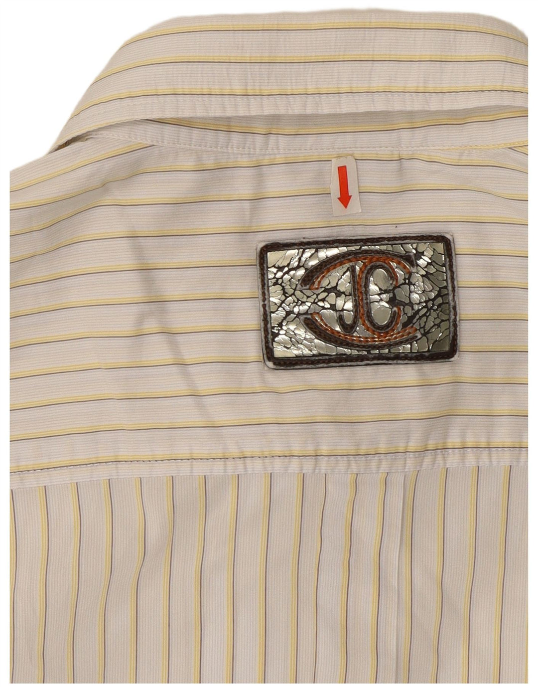 Just Cavalli Herrenhemd 3XL Weißer Nadelstreifen