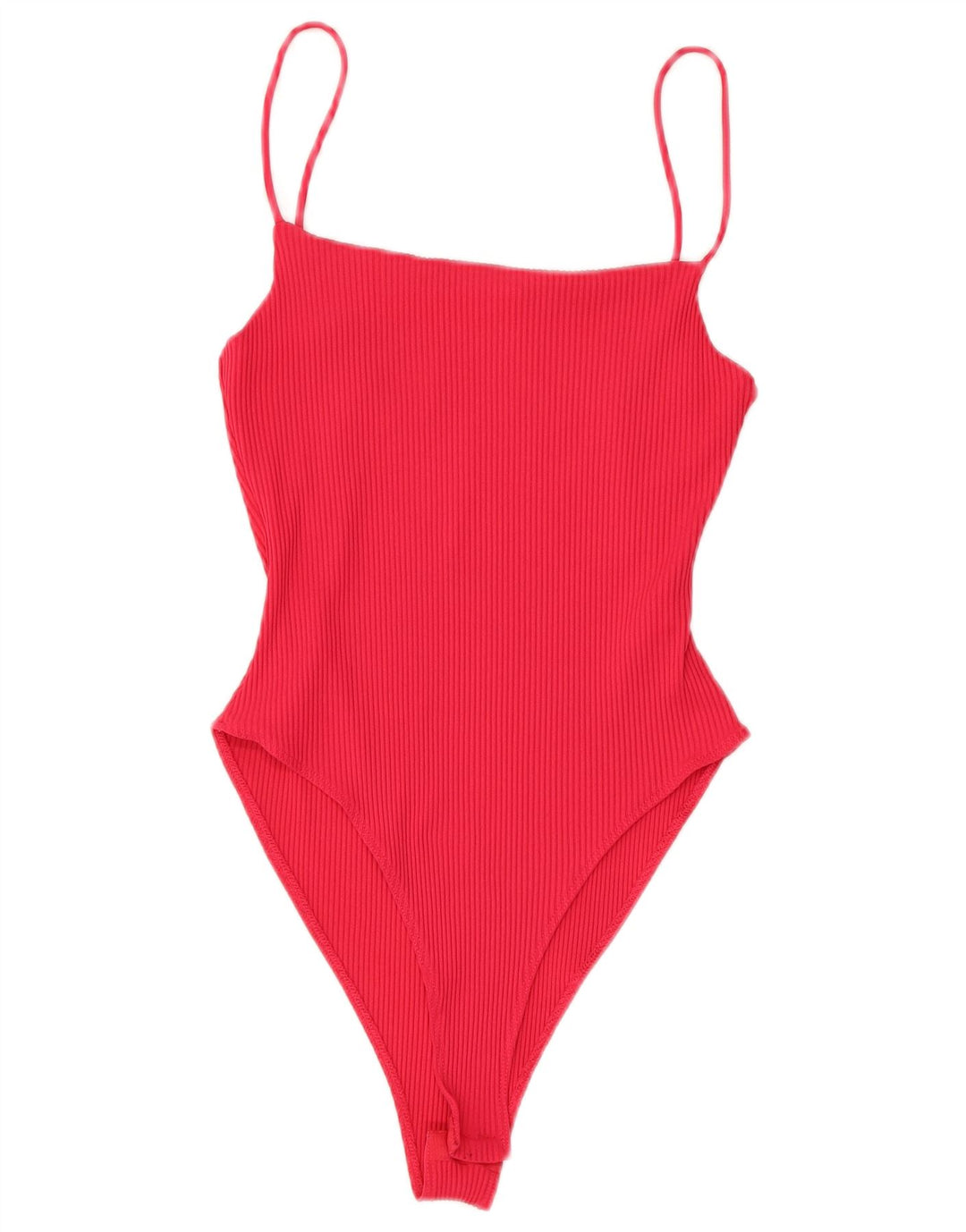 Zara Damen-Body UK 12 Mittelrotes Polyamid